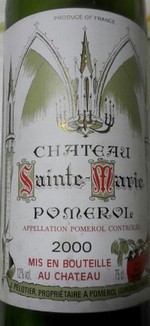 Sainte-Marie (Château) _ Pomerol _ 2000 _ 1.jpg
